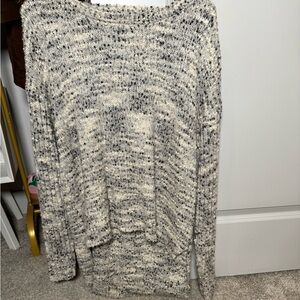 High low gray sweater